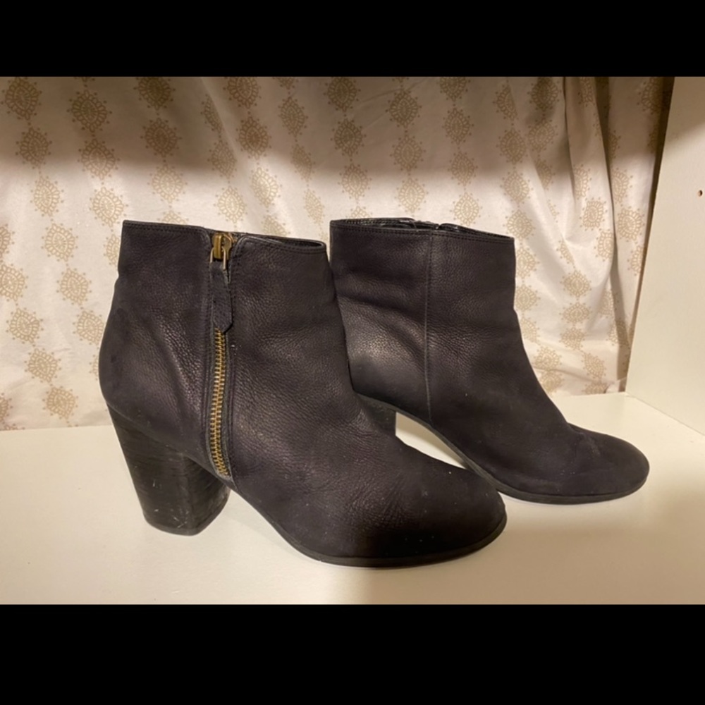 Black booties.
